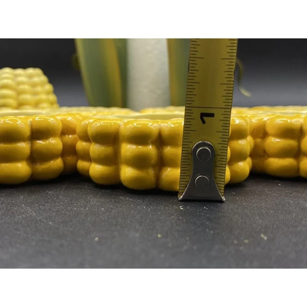 Yellow Corn On The Cob 6 Napkin Rings Candle Holder Napkin Holder Set Vintage